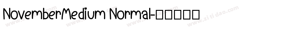 NovemberMedium Normal字体转换